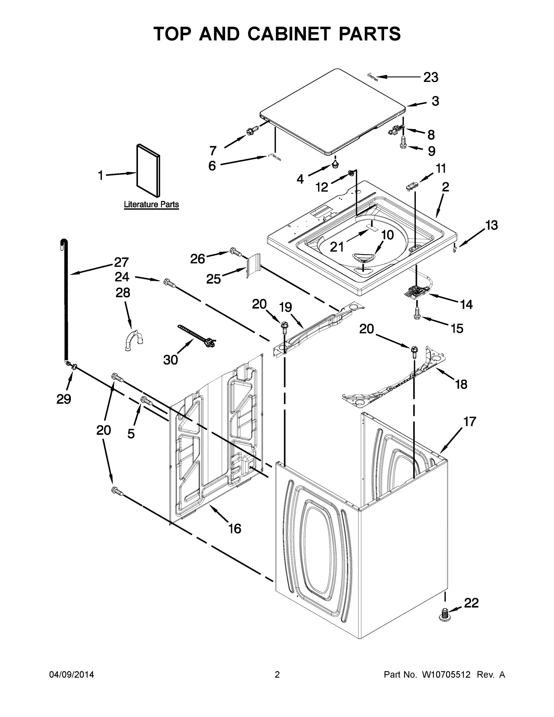 02 - TOP AND CABINET PARTS