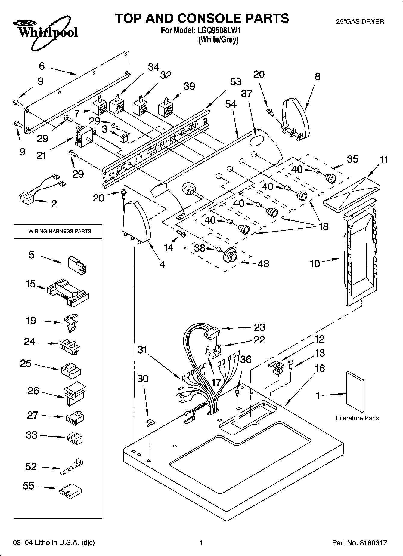 01 - TOP AND CONSOLE PARTS