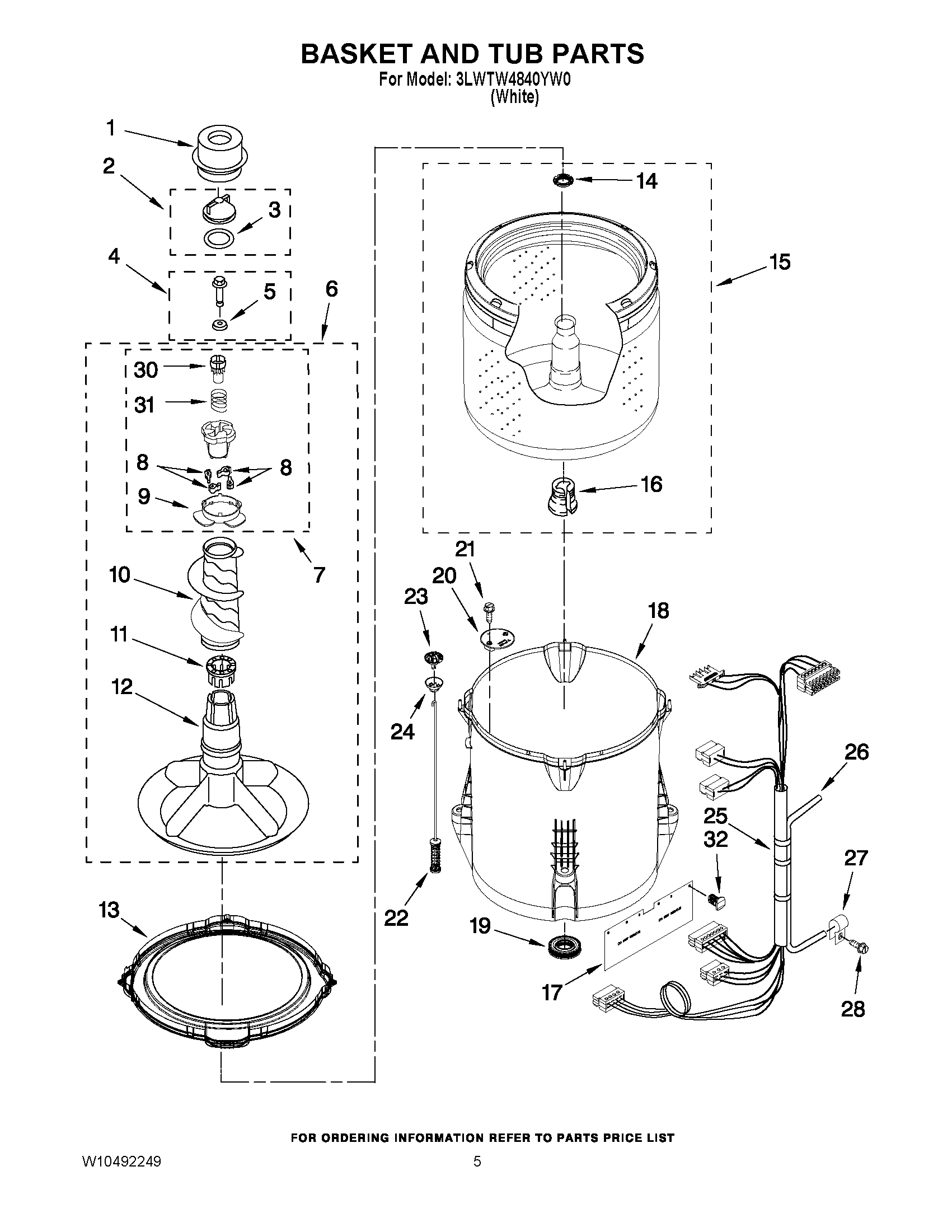 03 - BASKET AND TUB PARTS