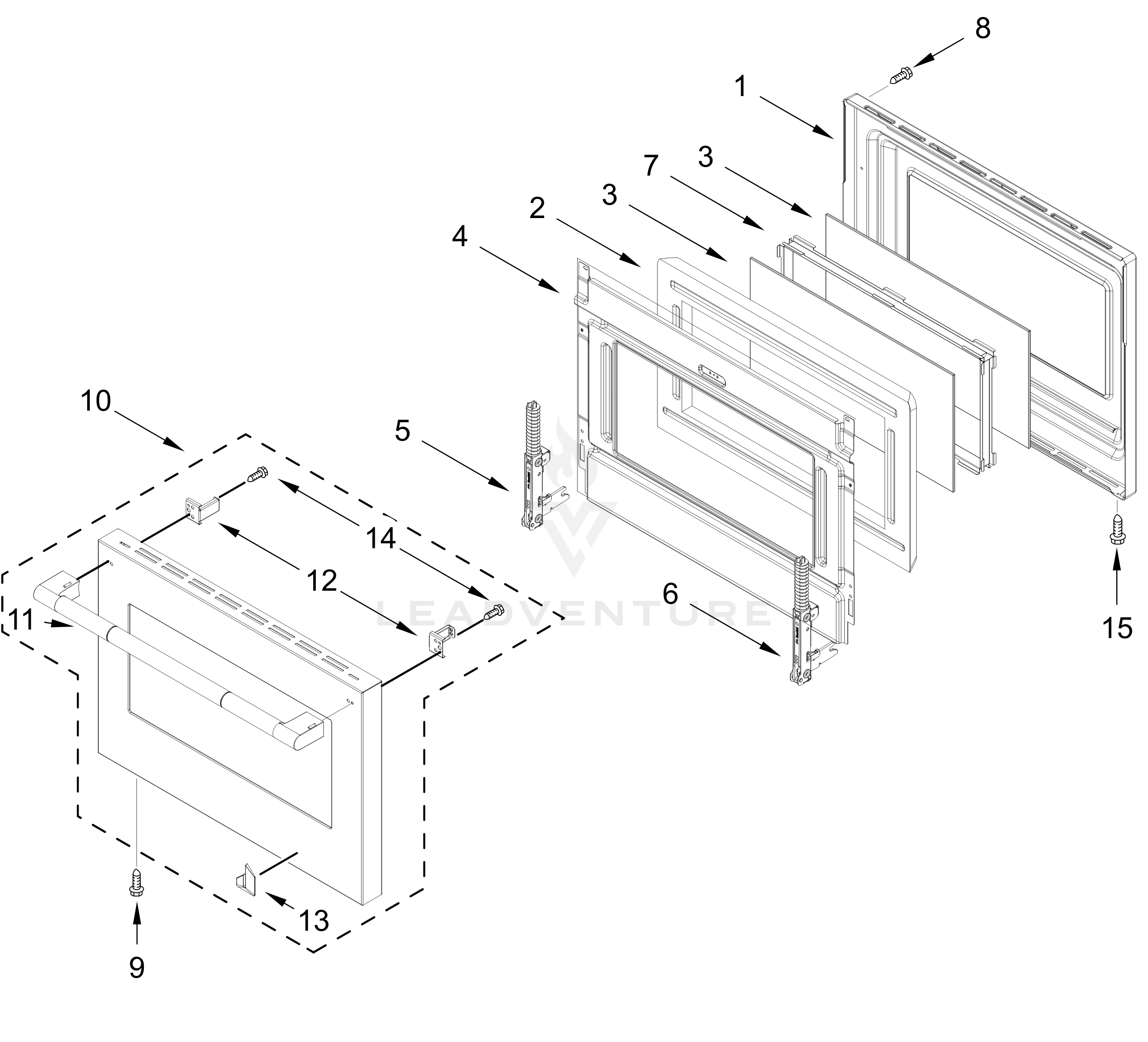 OVEN DOOR PARTS (30 In)