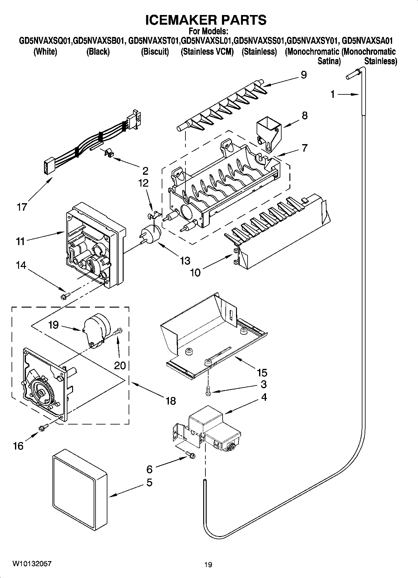 12 - ICEMAKER PARTS, OPTIONAL PARTS (NOT INCLUDED)