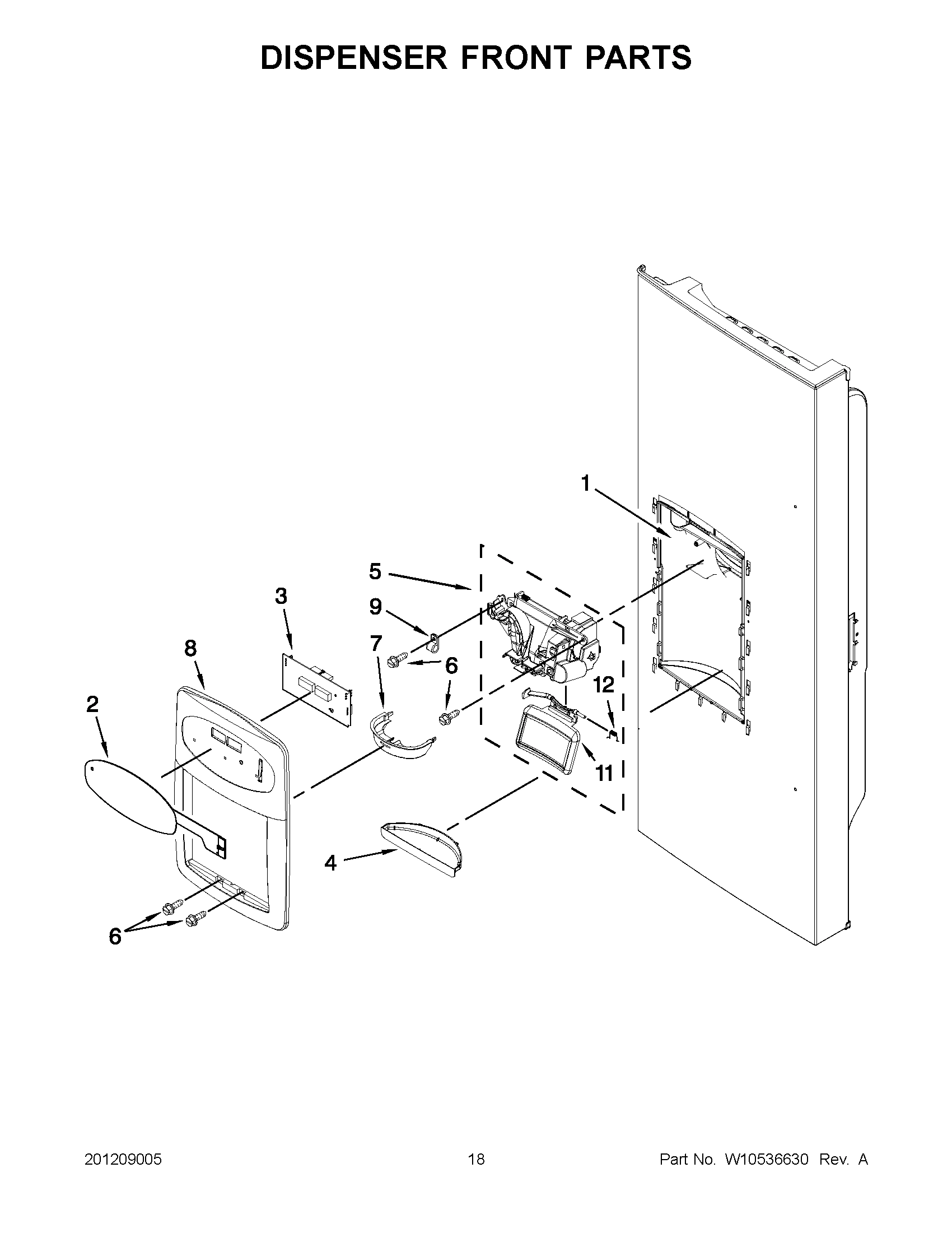 09 - DISPENSER FRONT PARTS