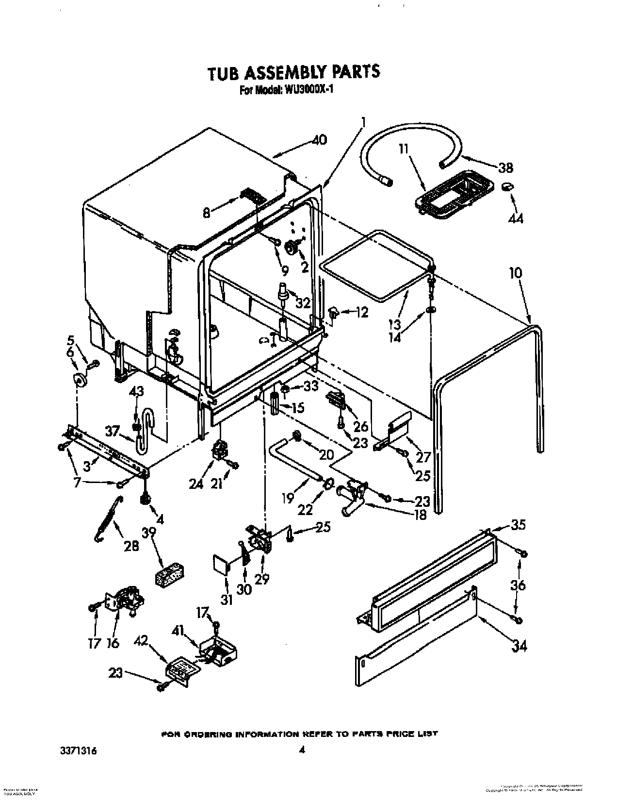 04 - TUB ASSEMBLY, LIT/OPTIONAL