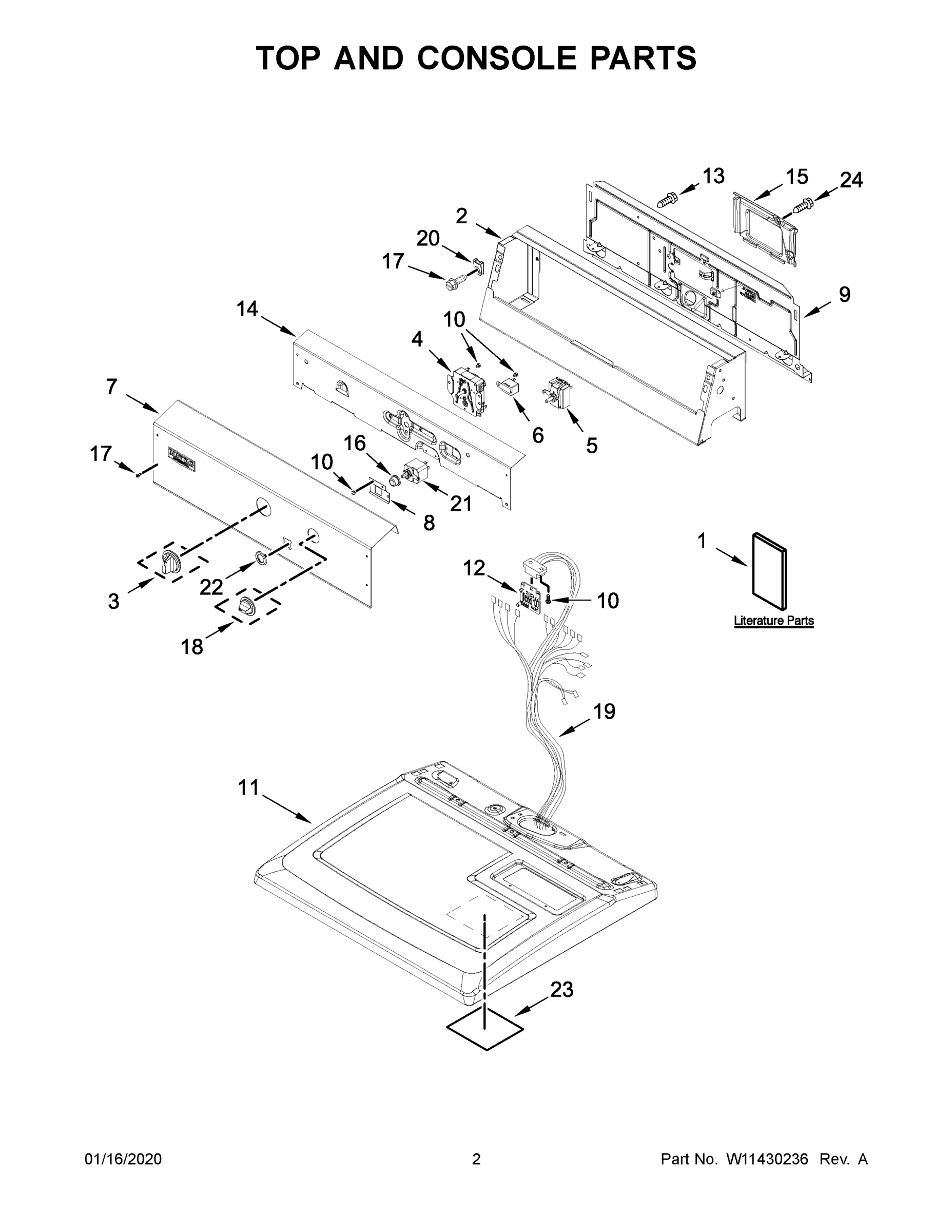 02 - TOP AND CONSOLE PARTS