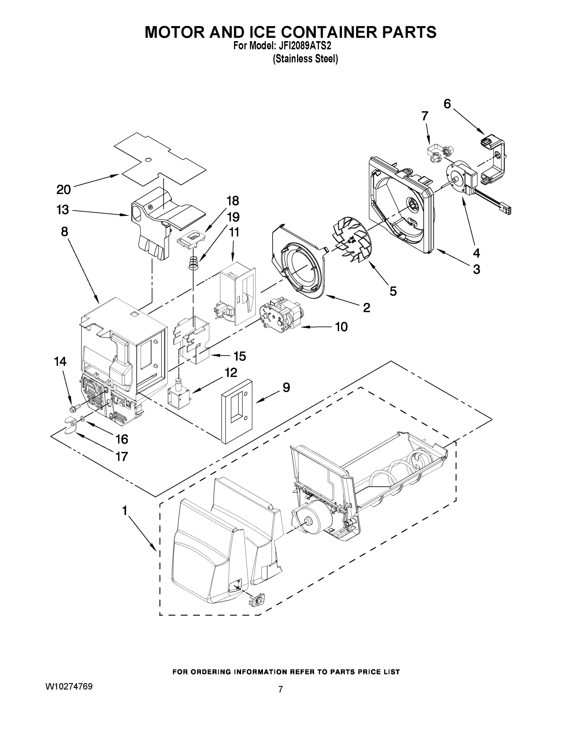 04 - MOTOR AND ICE CONTAINER PARTS