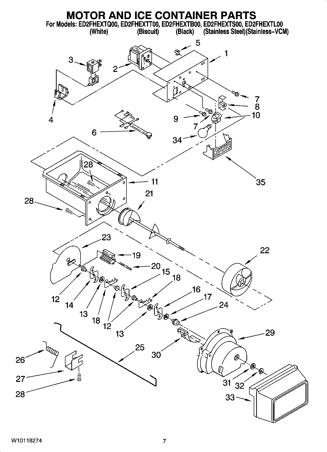 05 - MOTOR AND ICE CONTAINER PARTS