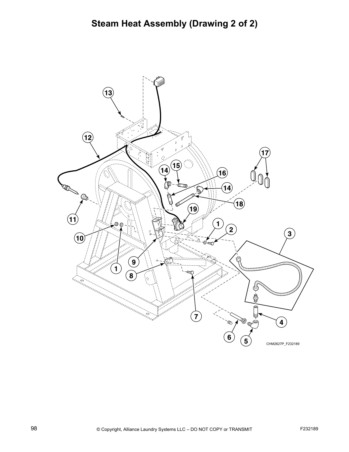 Steam Heat Assembly (Drawing 2 of 2)