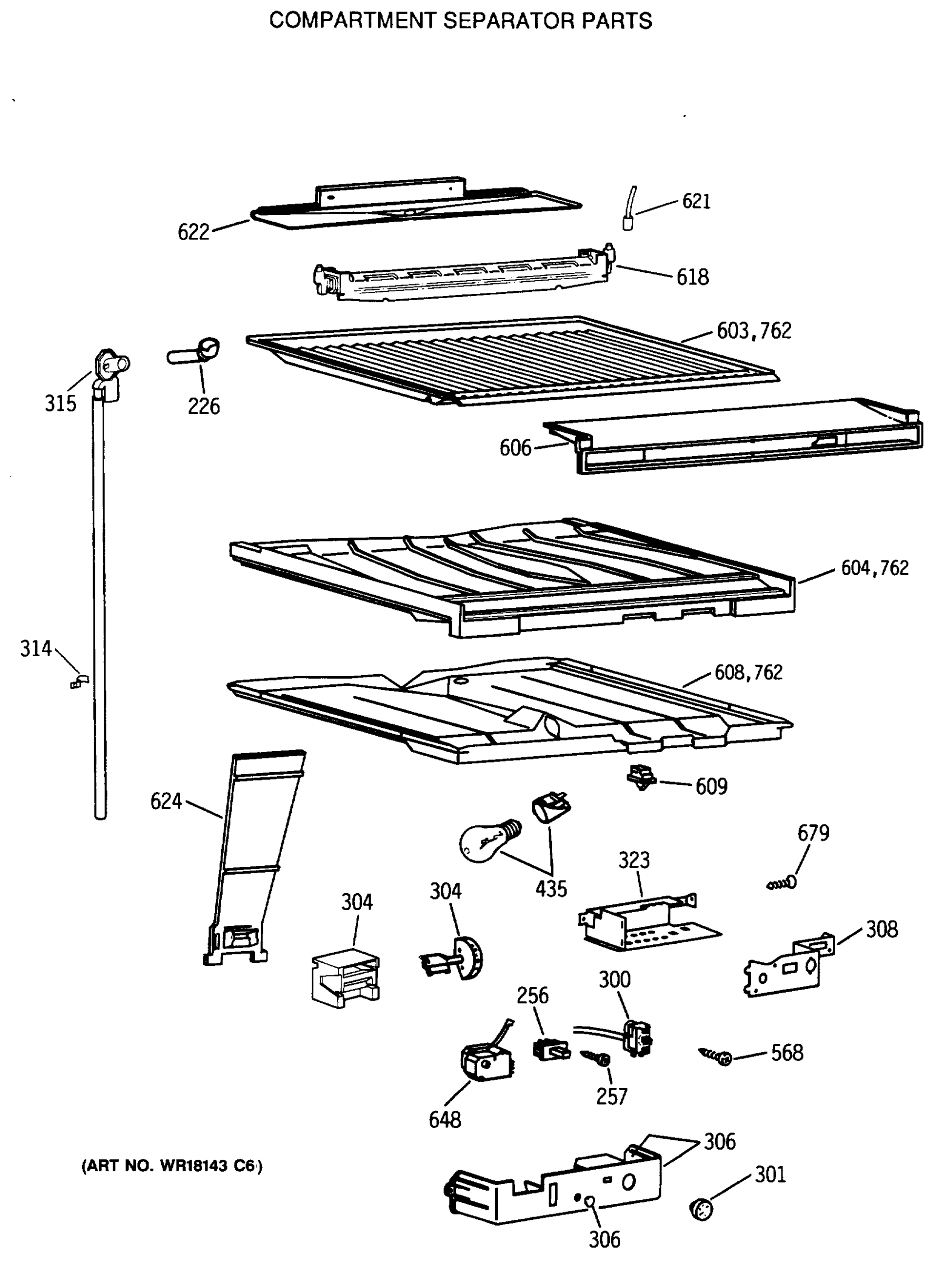 COMPARTMENT SEPARATOR PARTS