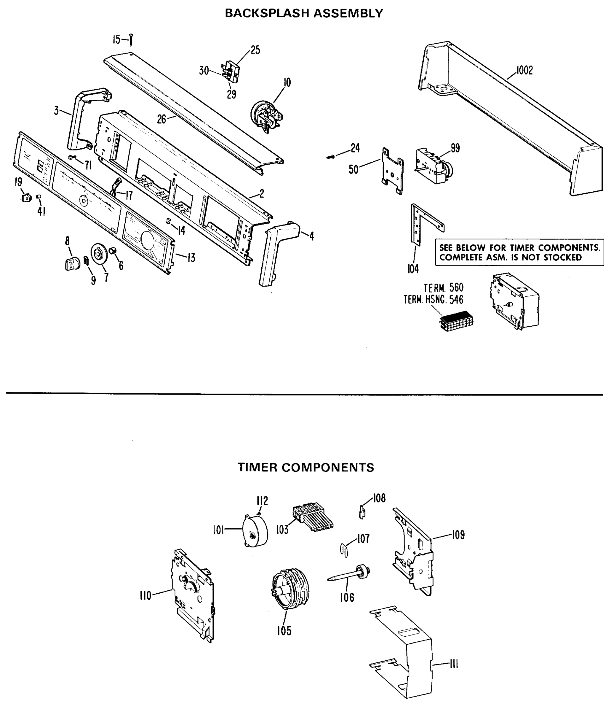 BACKSPLASH ASSEMBLY
