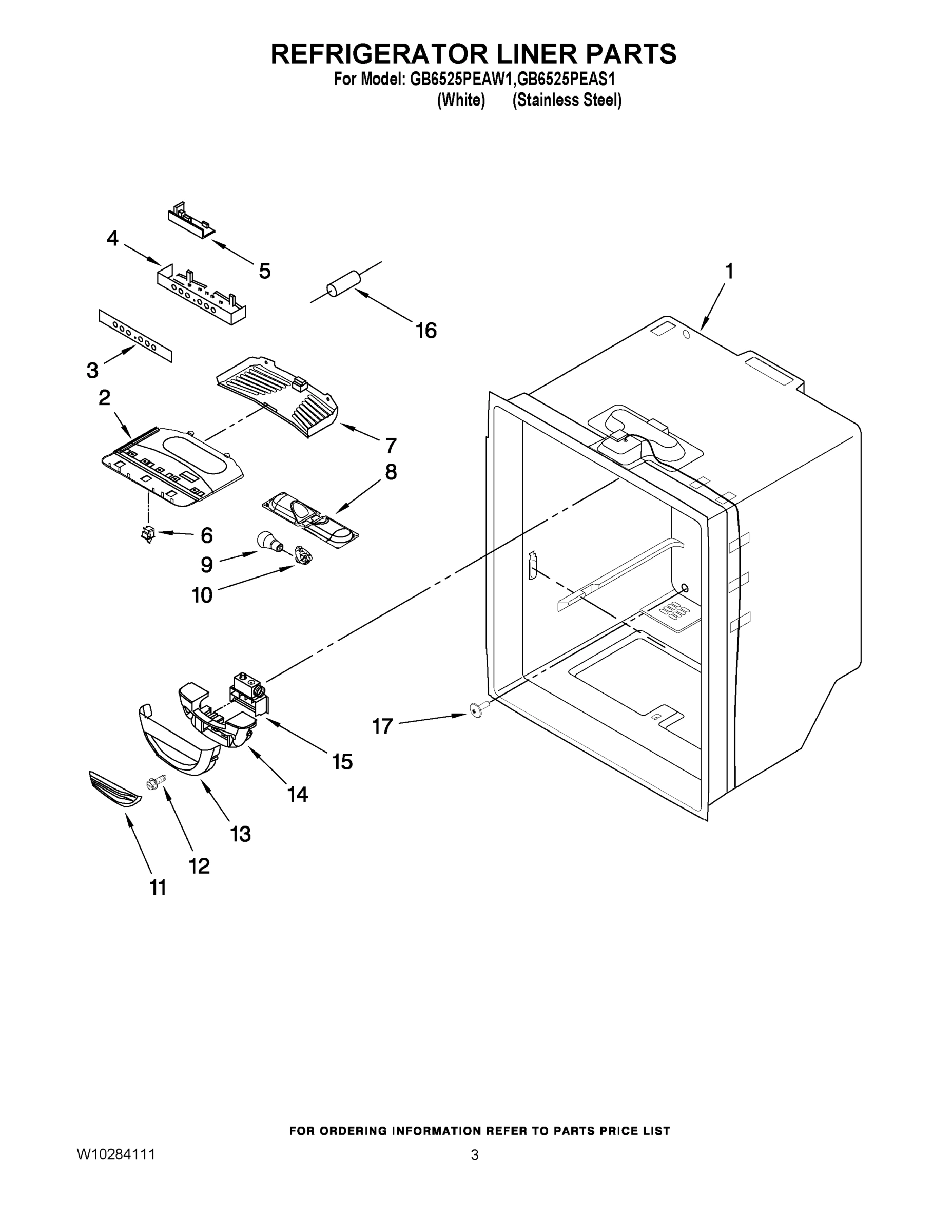 02 - REFRIGERATOR LINER PARTS
