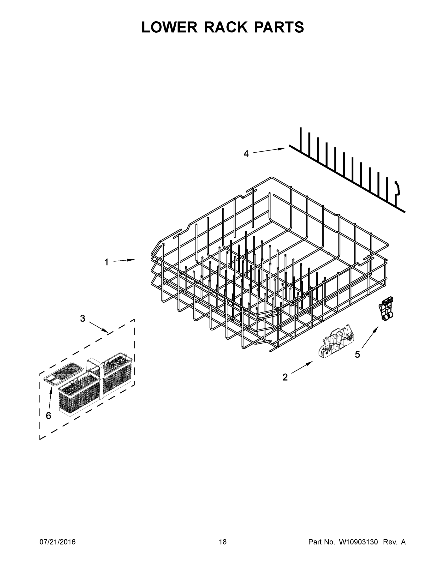10 - LOWER RACK PARTS