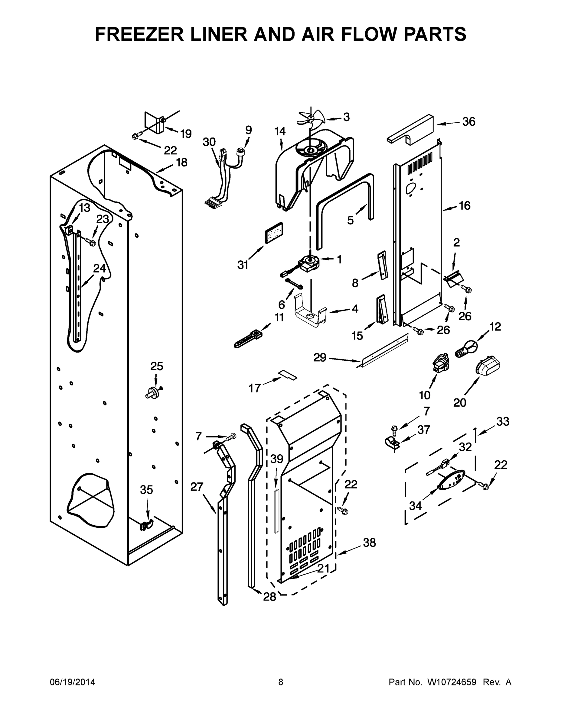 05 - FREEZER LINER AND AIR FLOW PARTS