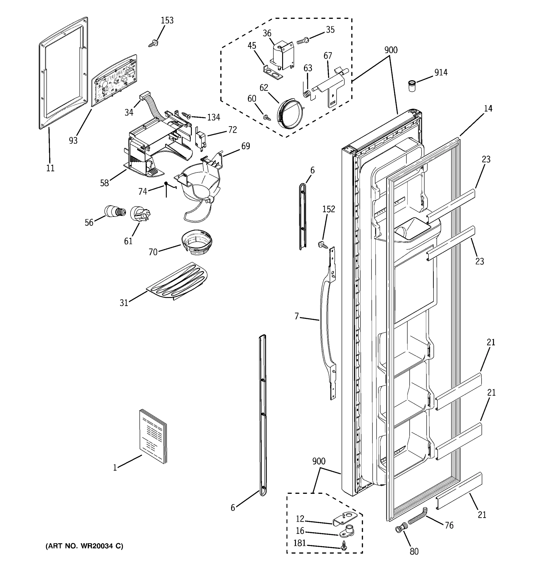 FREEZER DOOR