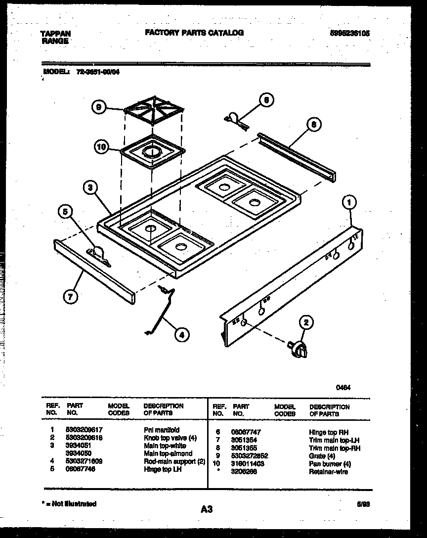 03 - COOKTOP PARTS