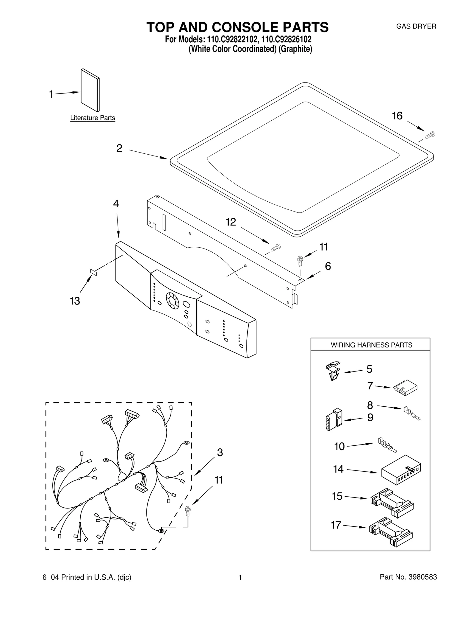 TOP AND CONSOLE PARTS
