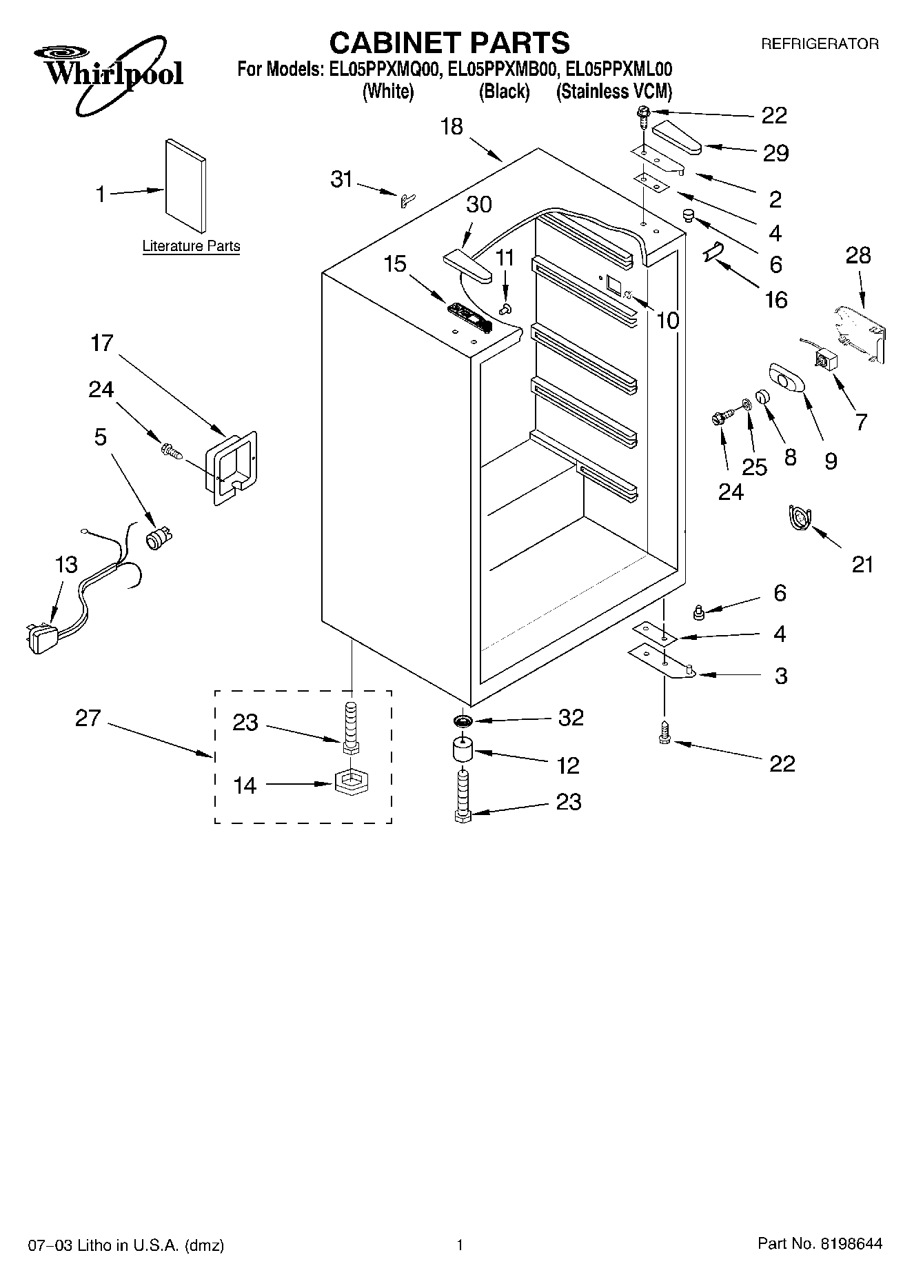 01 - CABINET PARTS