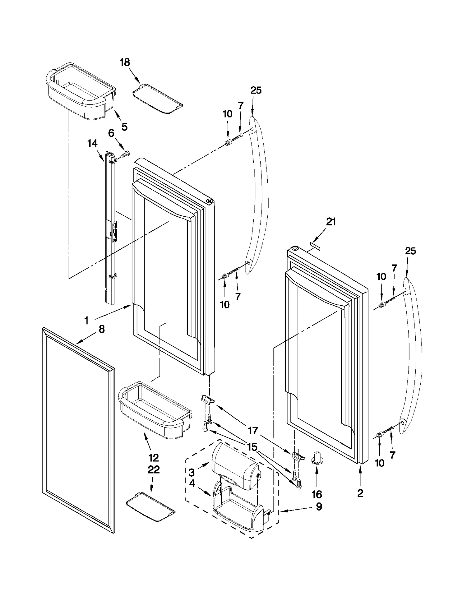 REFRIGERATOR DOOR PARTS