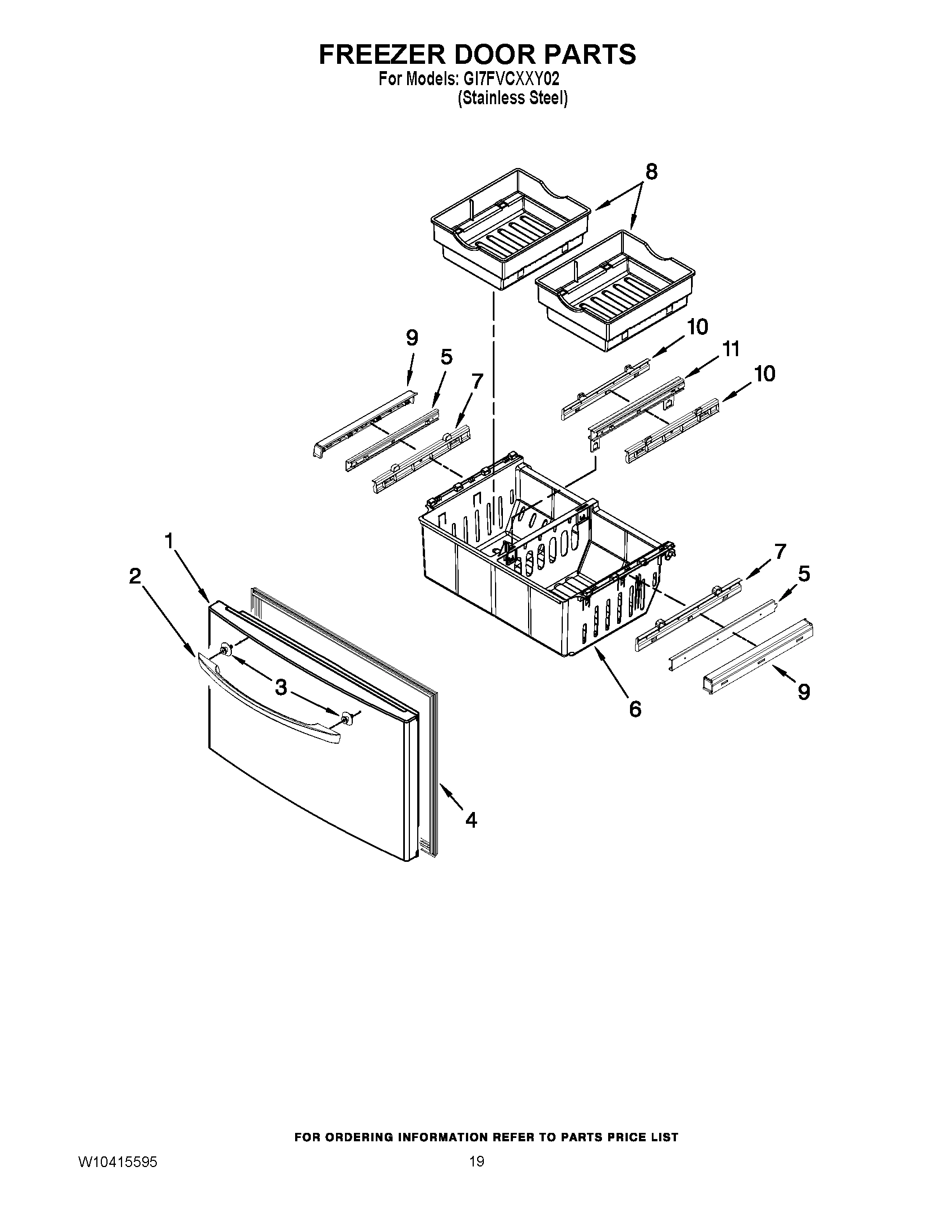 10 - FREEZER DOOR PARTS