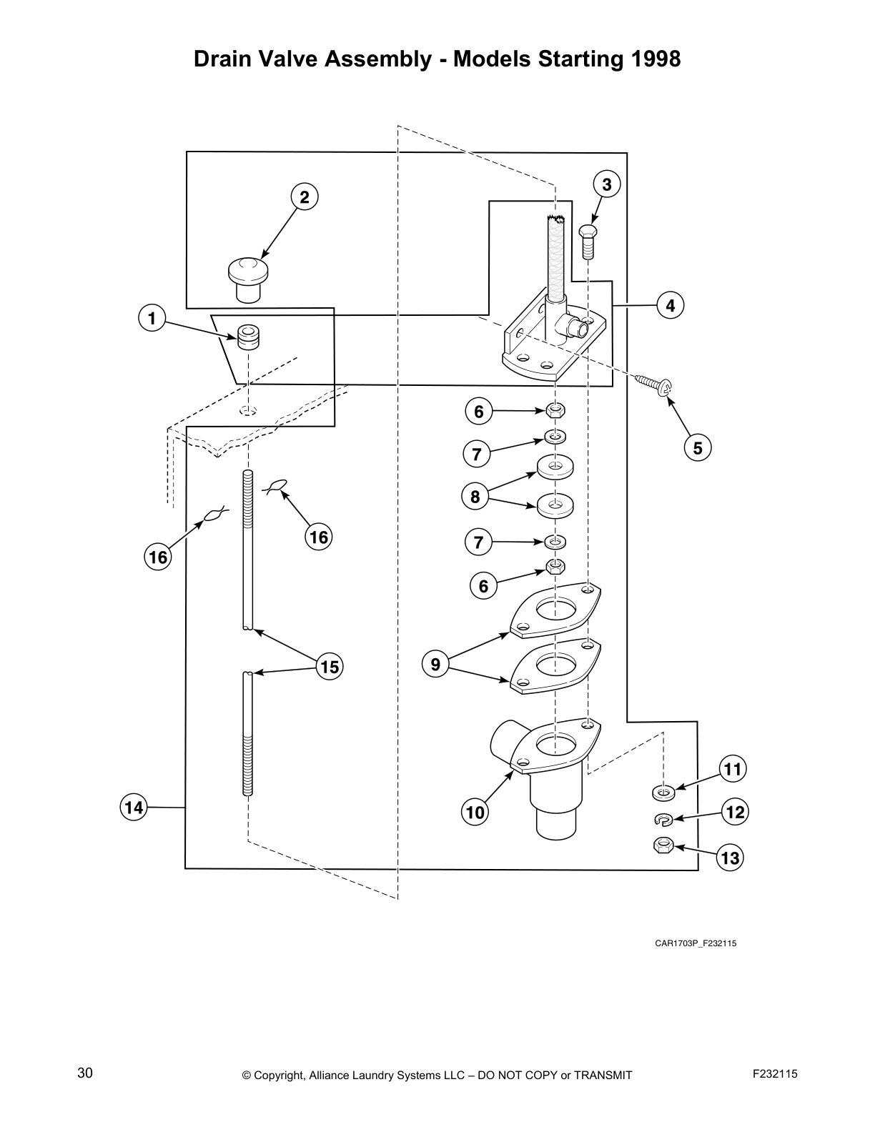 Drain Valve Assembly - Models Starting 1998