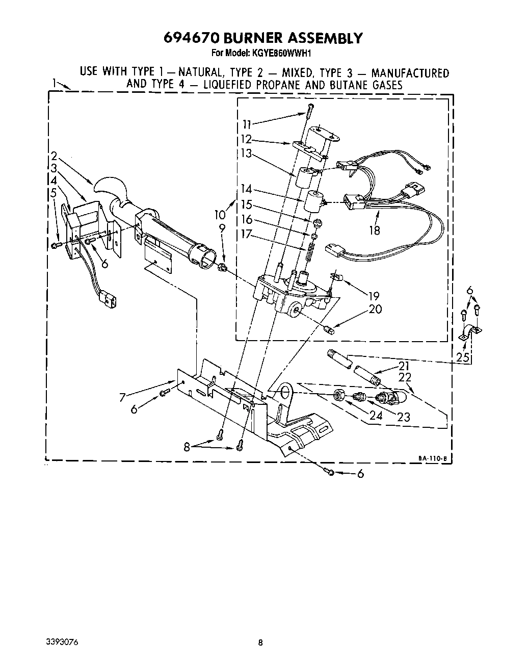 05 - 694670 BURNER ASSEMBLY
