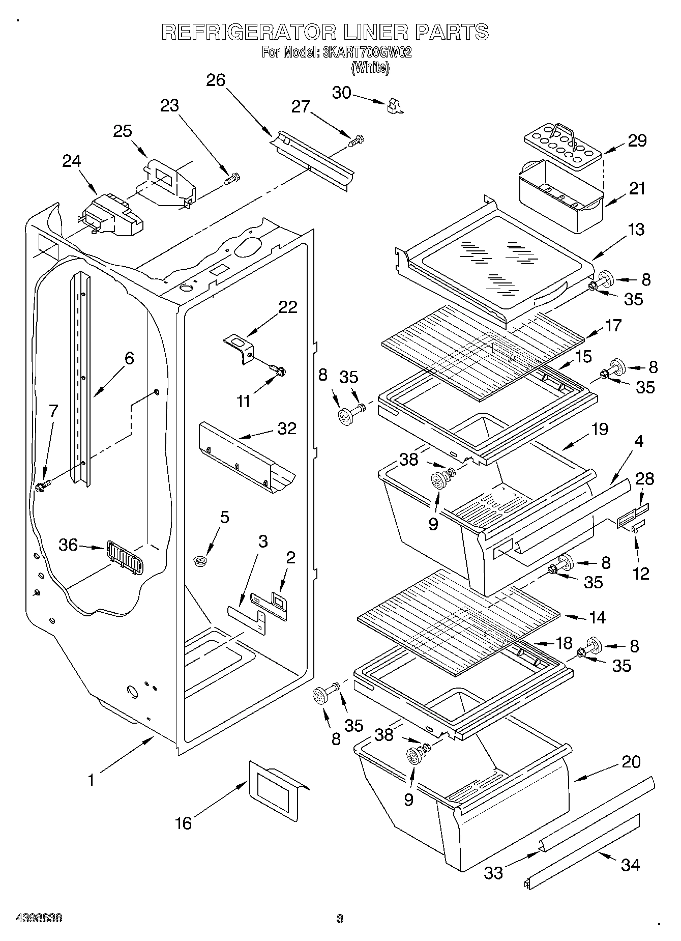 02 - REFRIGERATOR LINER