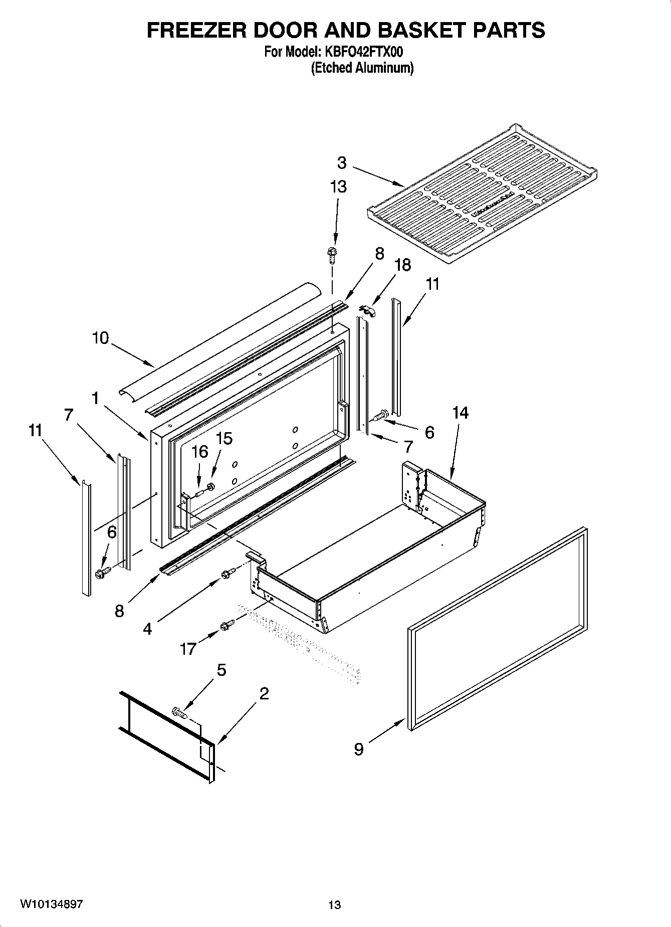 08 - FREEZER DOOR AND BASKET PARTS
