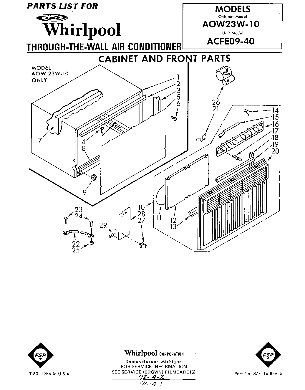 01 - CABINET AND FRONT