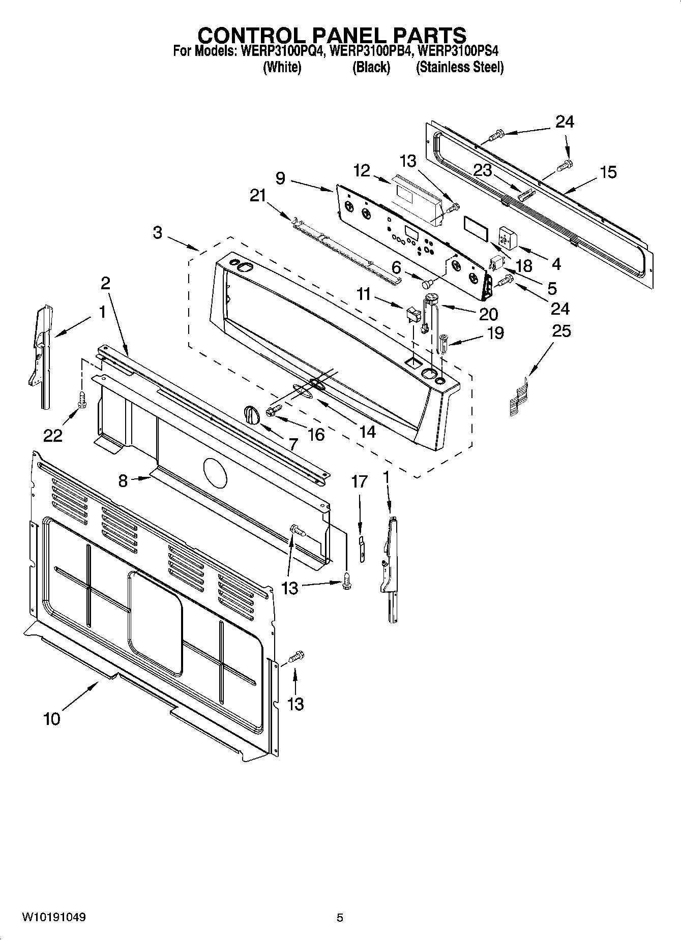 04 - CONTROL PANEL PARTS