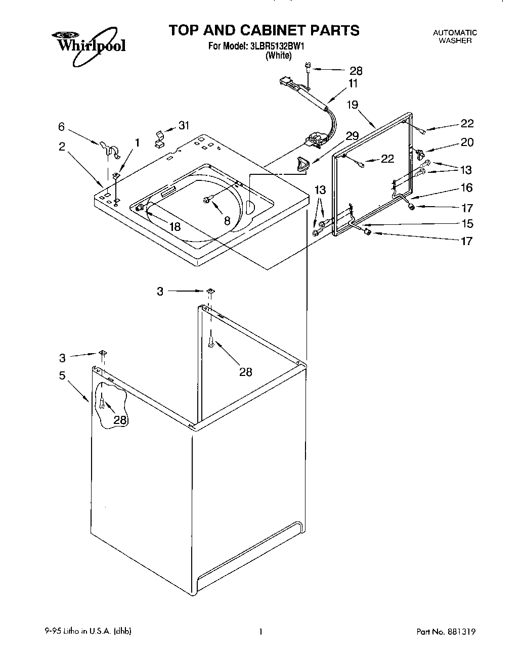 01 - TOP AND CABINET, LIT/OPTIONAL