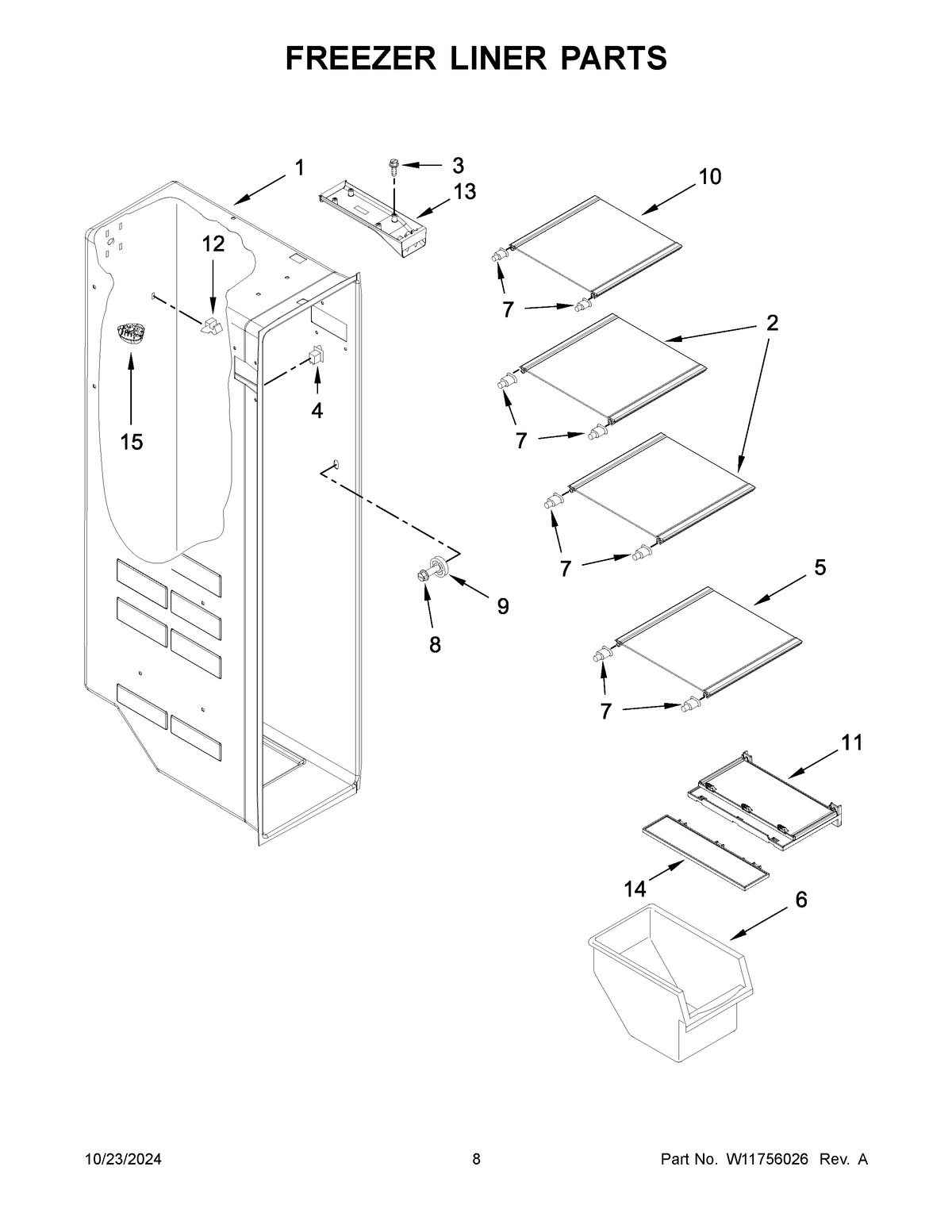 05 - FREEZER LINER PARTS