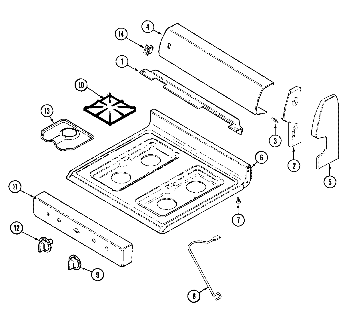 02 - CONTROL PANEL/TOP ASSEMBLY