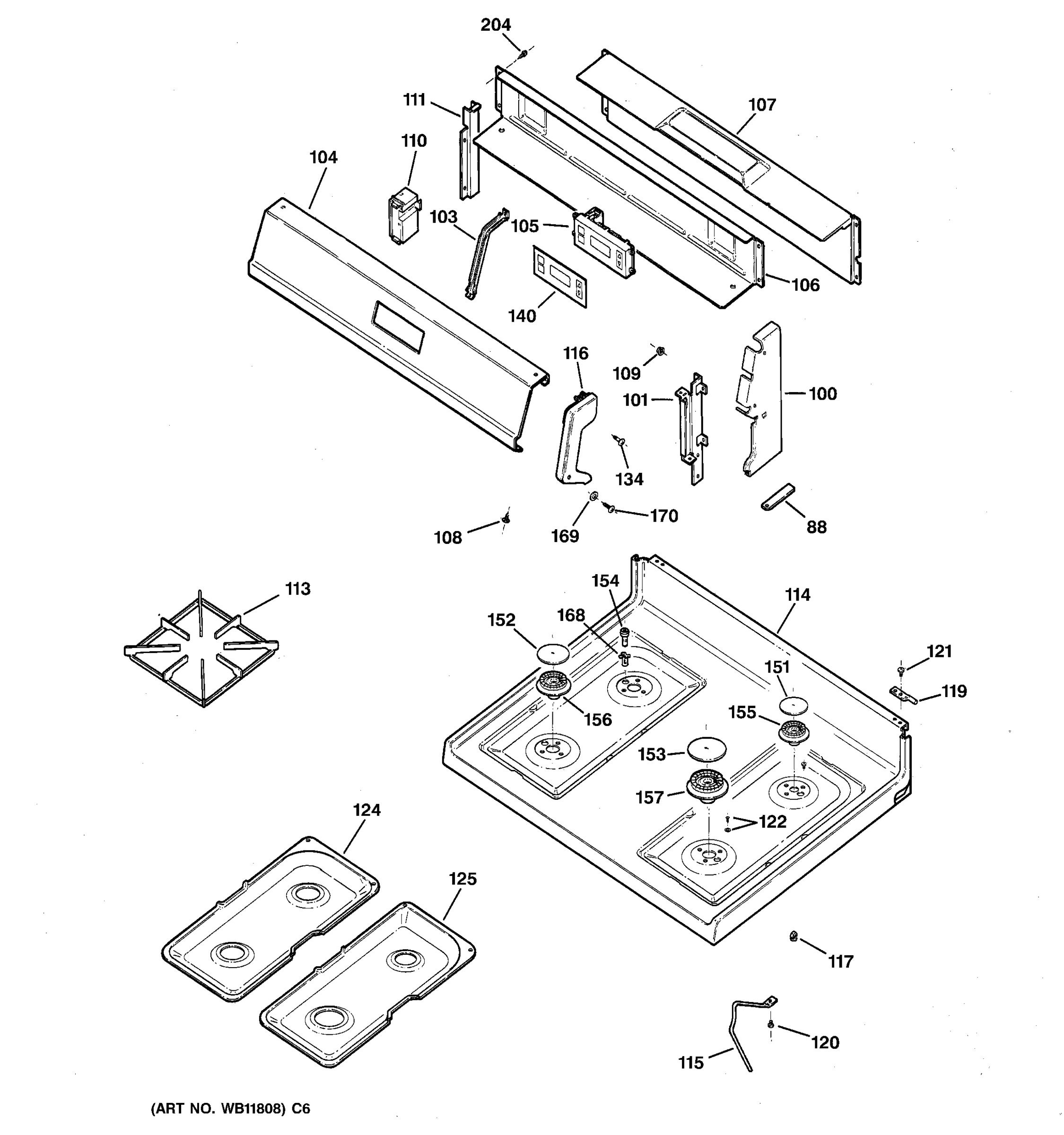 CONTROL PANEL & COOKTOP