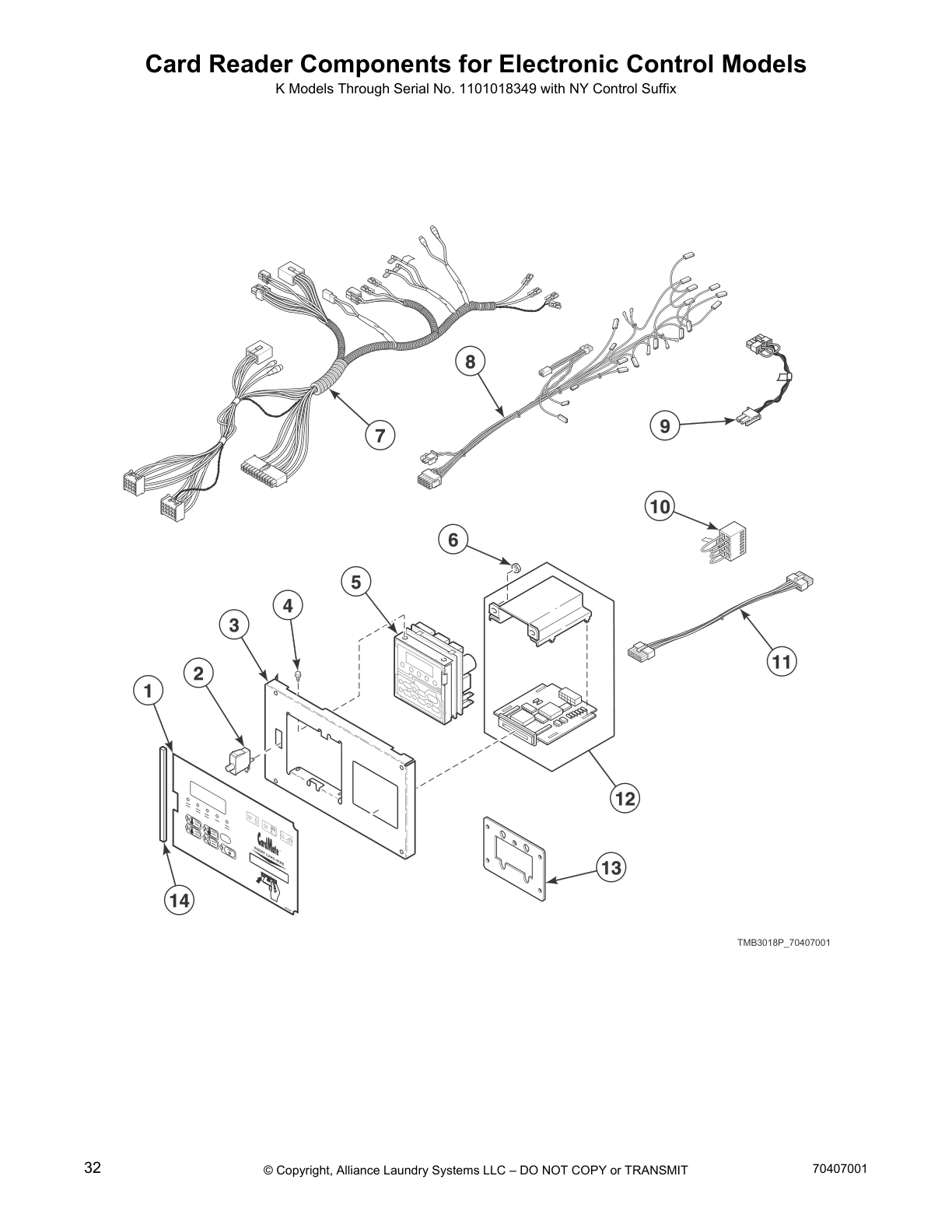 Card Reader Components for Electronic Control Models