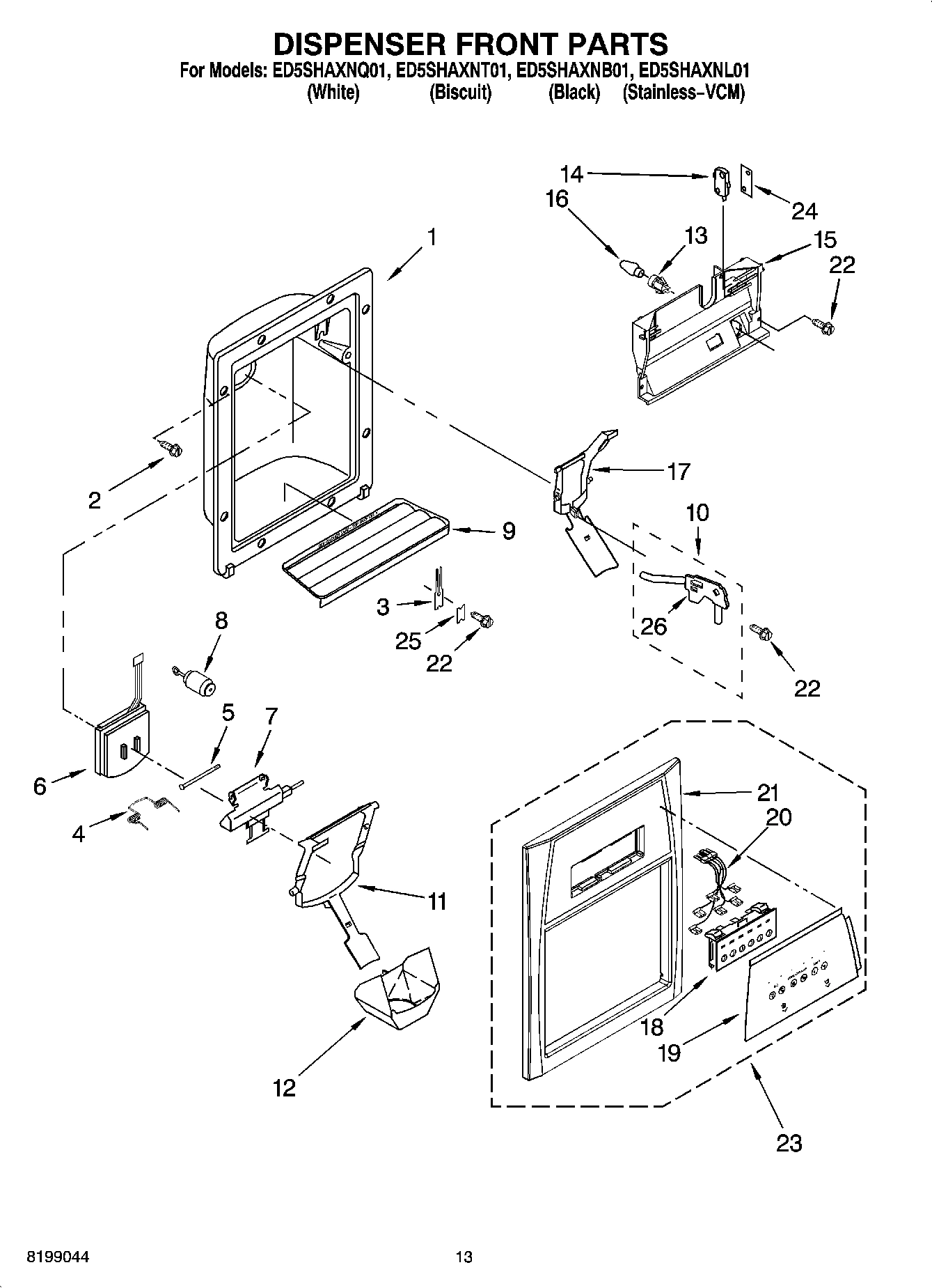 08 - DISPENSER FRONT PARTS