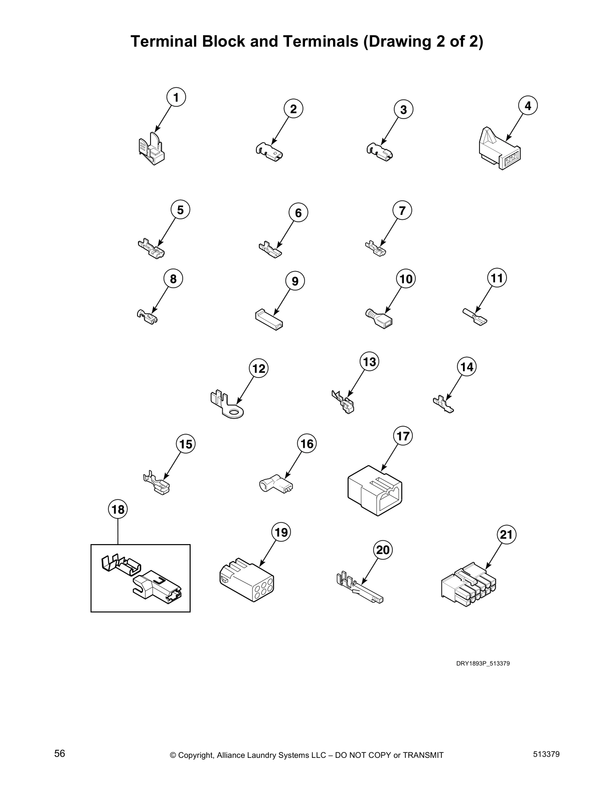 Terminal Block and Terminals (Drawing 2 of 2)