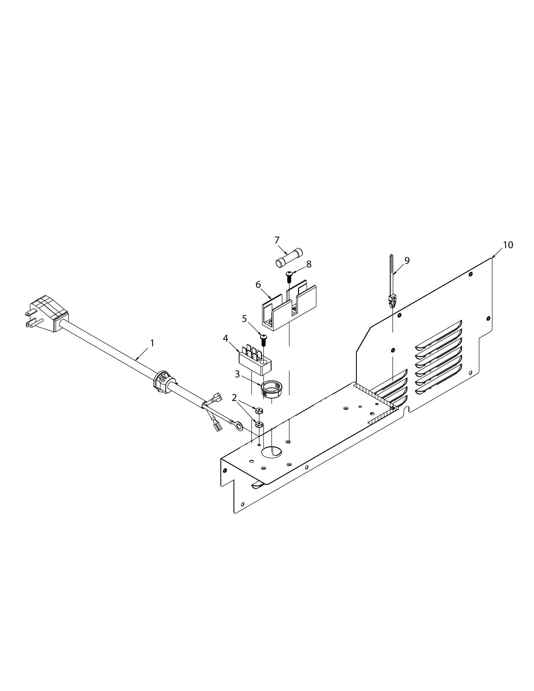 LOWER ACCESS PANEL / POWER CORD / FUSE