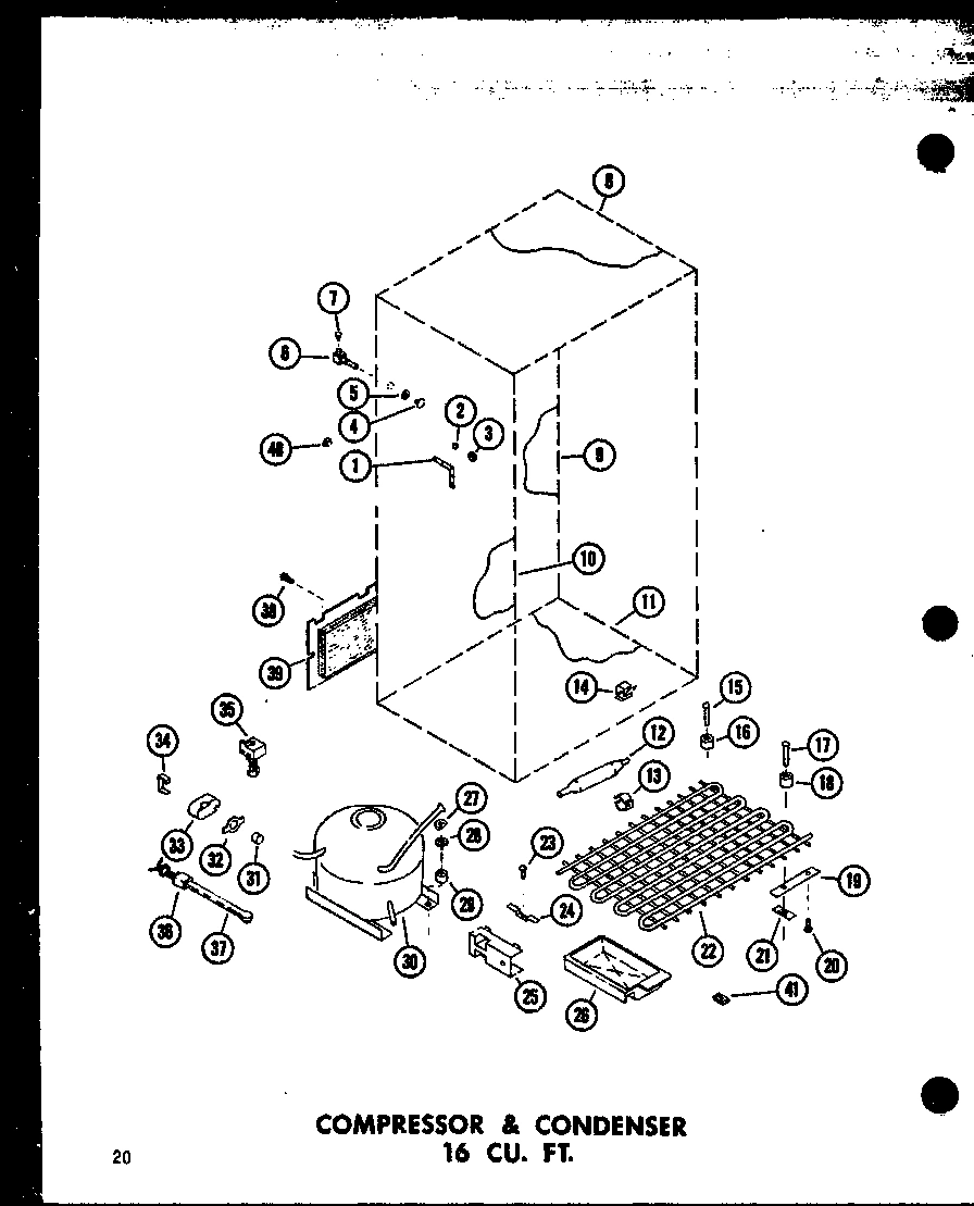 02 - COMPRESSOR & CONDENSER 16 CU. FT.