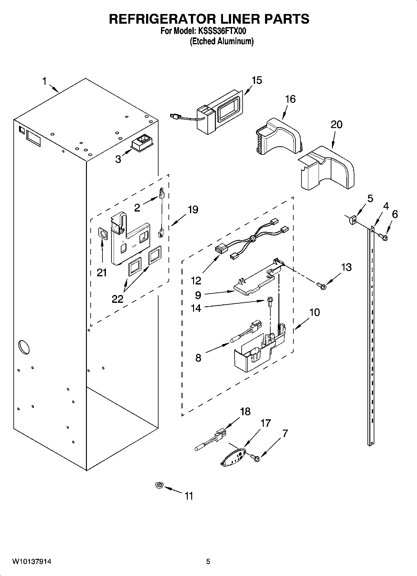 04 - REFRIGERATOR LINER PARTS