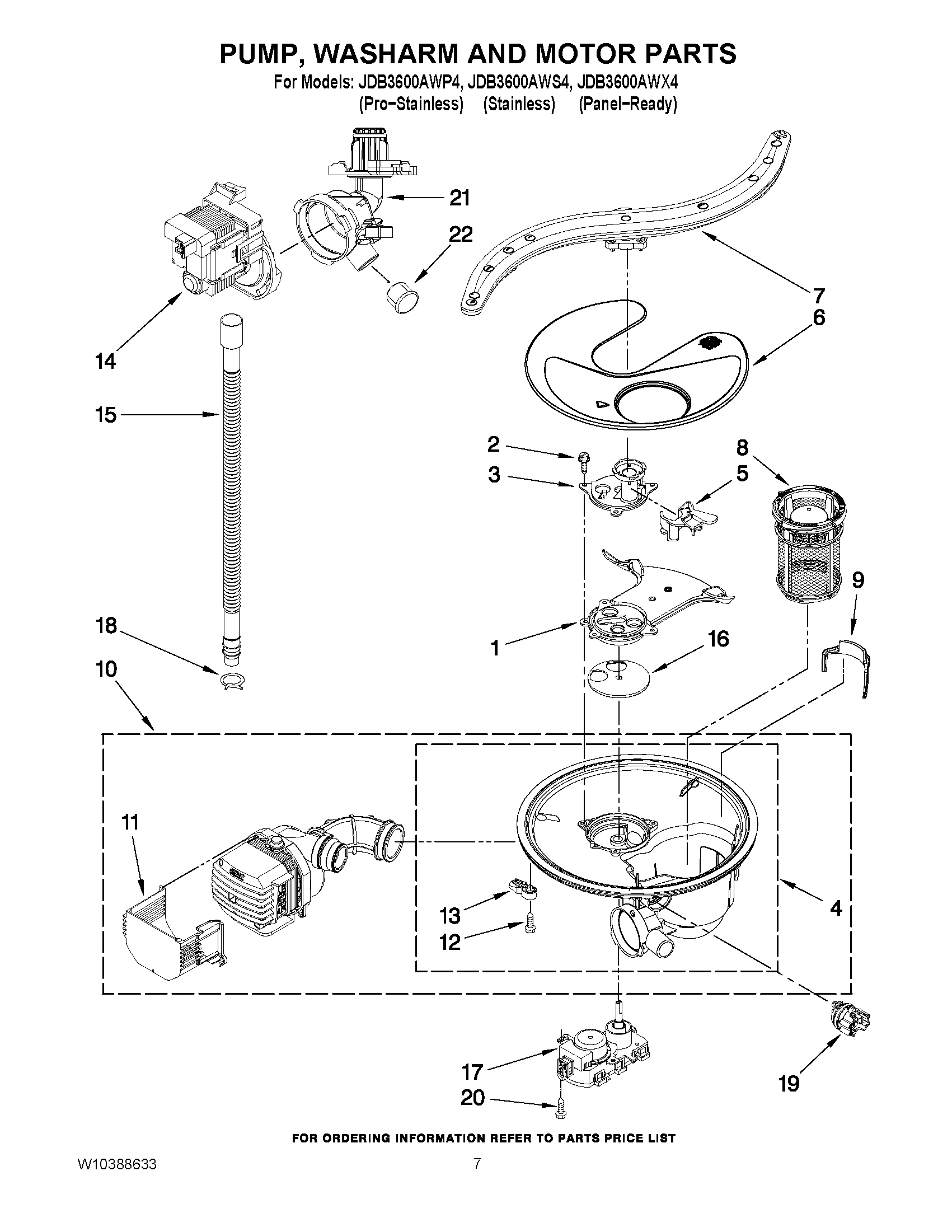 06 - PUMP, WASHARM AND MOTOR PARTS