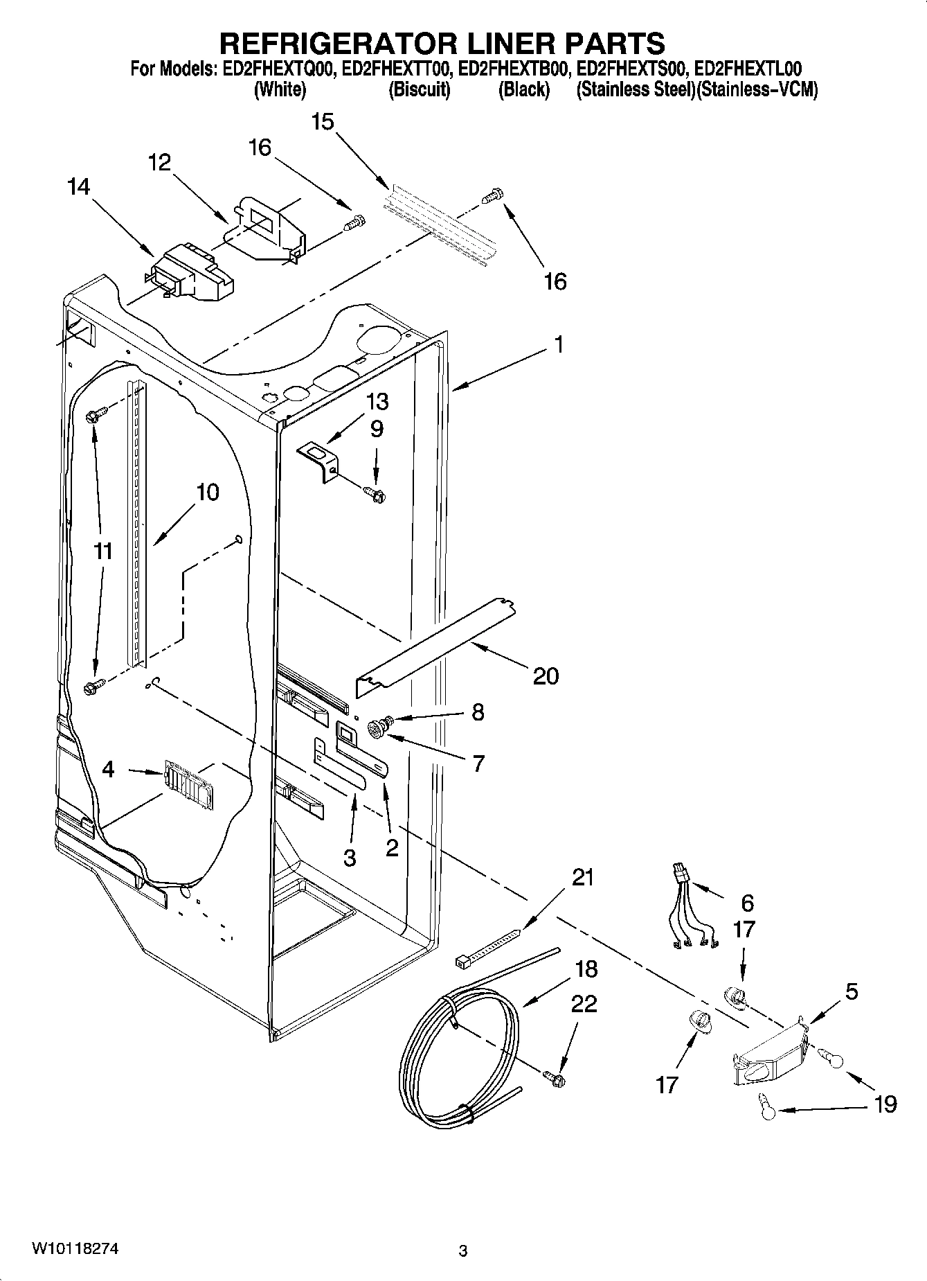 02 - REFRIGERATOR LINER PARTS