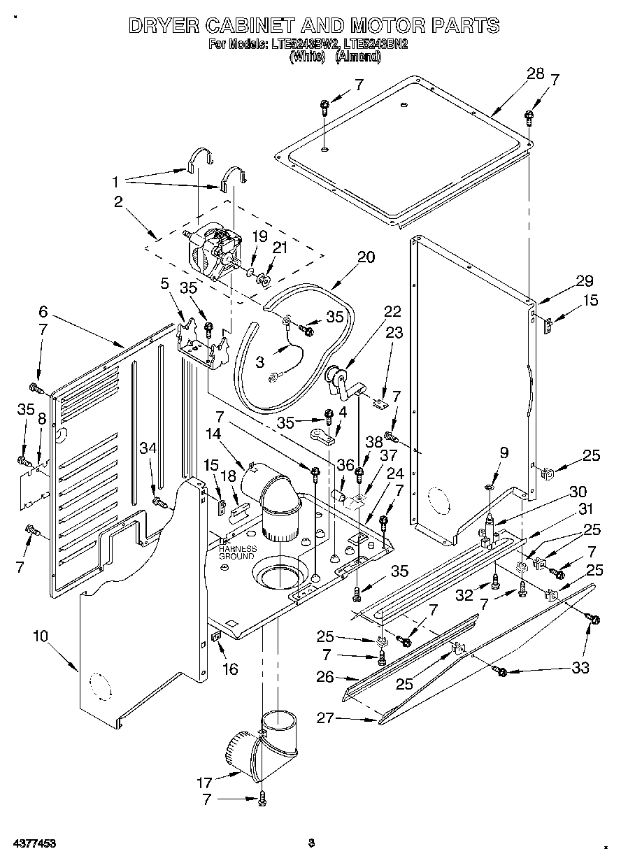 03 - DRYER CABINET AND MOTOR