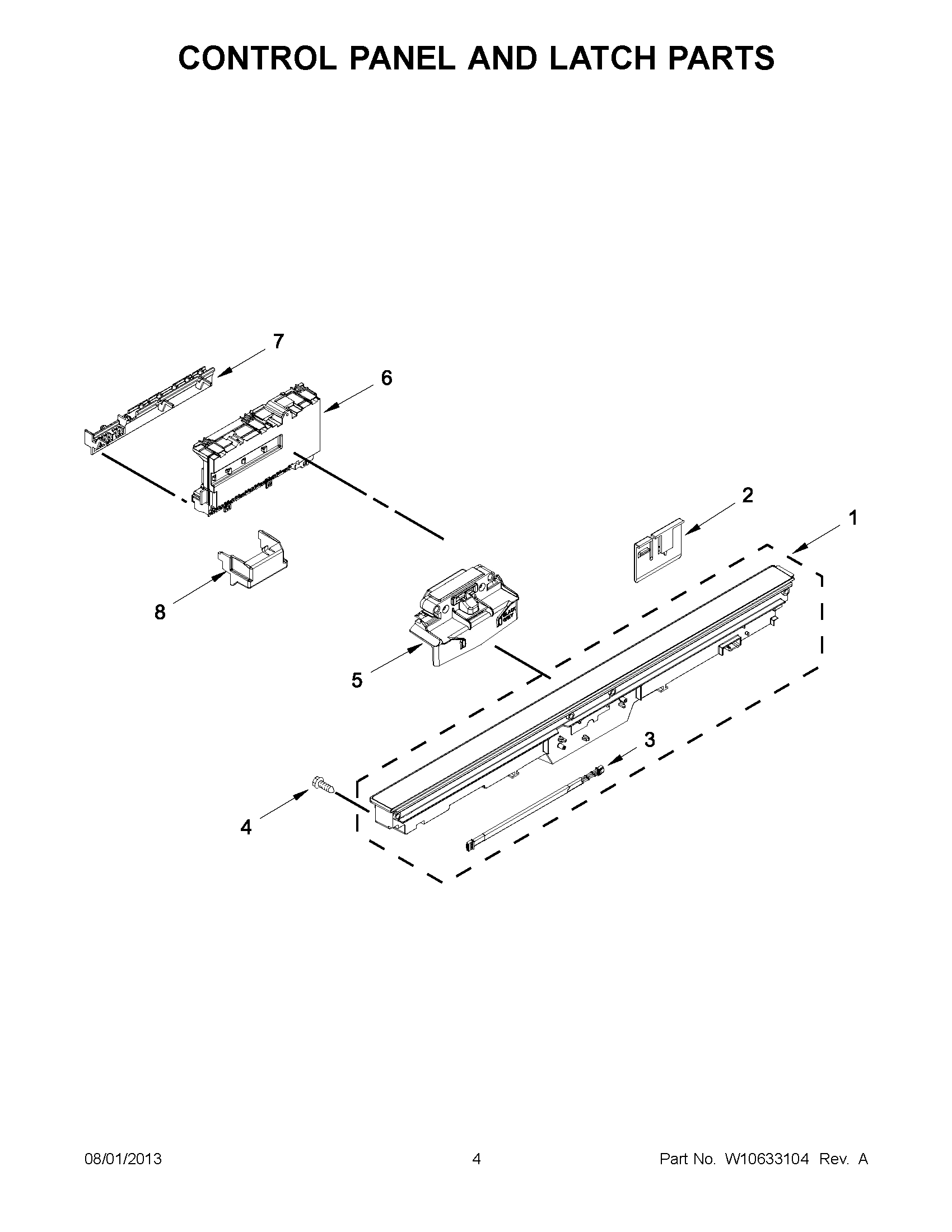02 - CONTROL PANEL AND LATCH PARTS