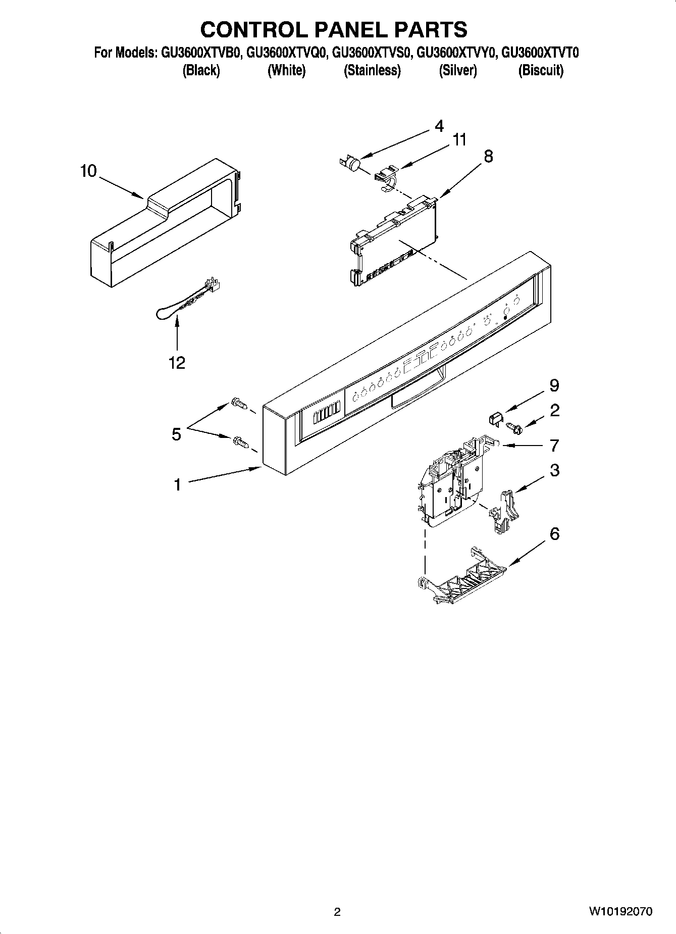 02 - CONTROL PANEL PARTS