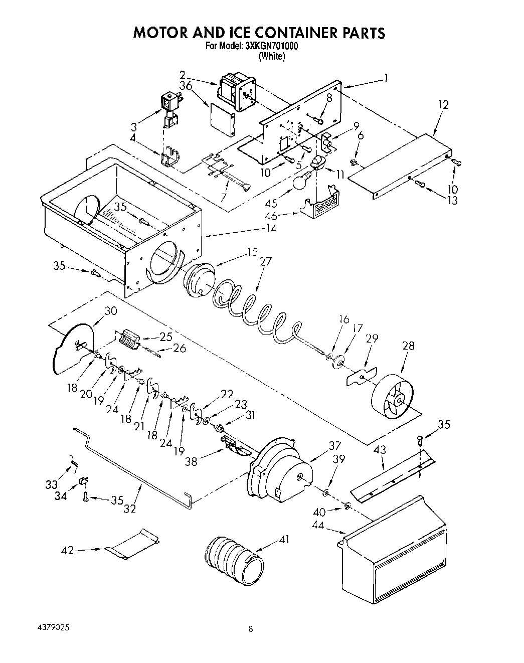 05 - MOTOR AND ICE CONTAINER, LIT/OPTIONAL