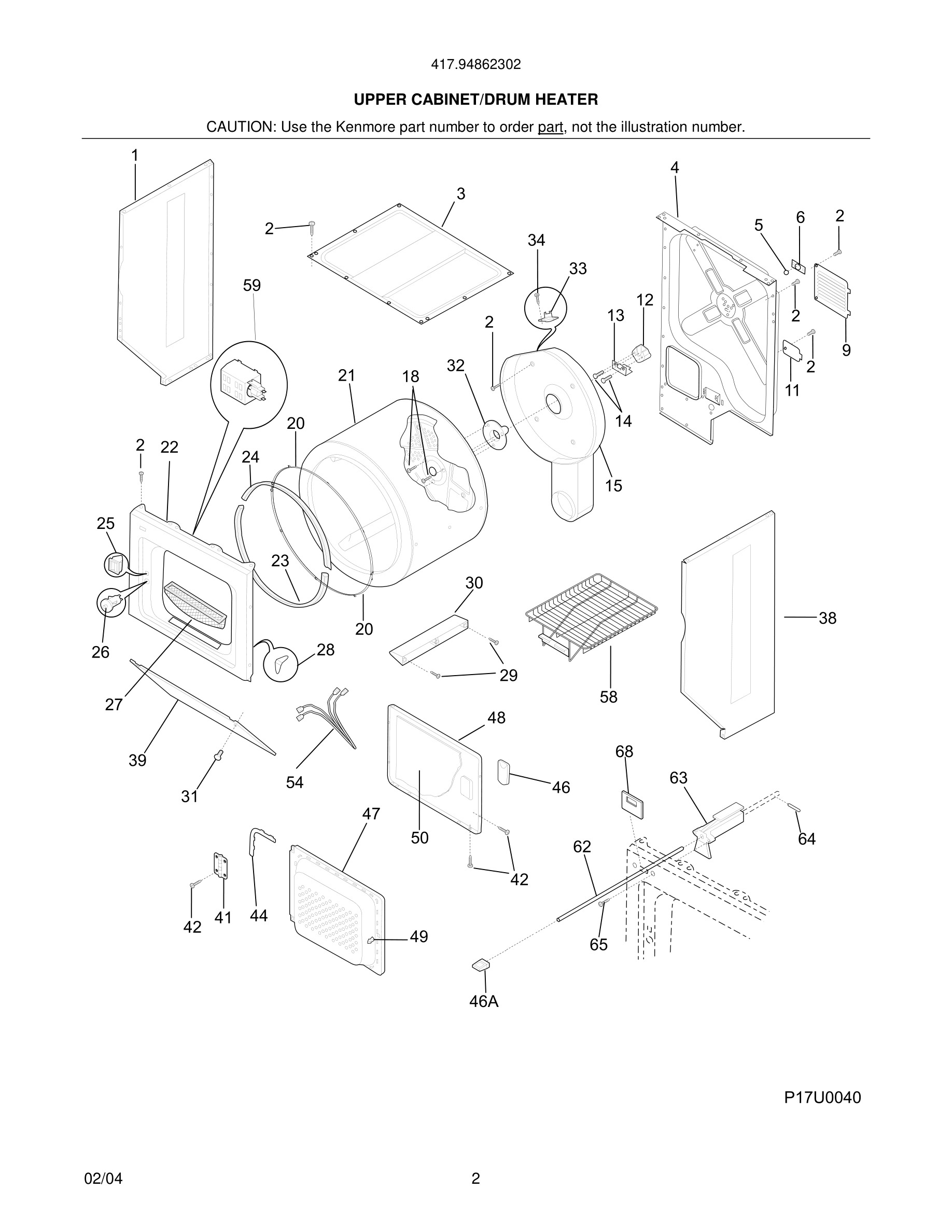 03 - UPPER CABINET/DRUM HEATER