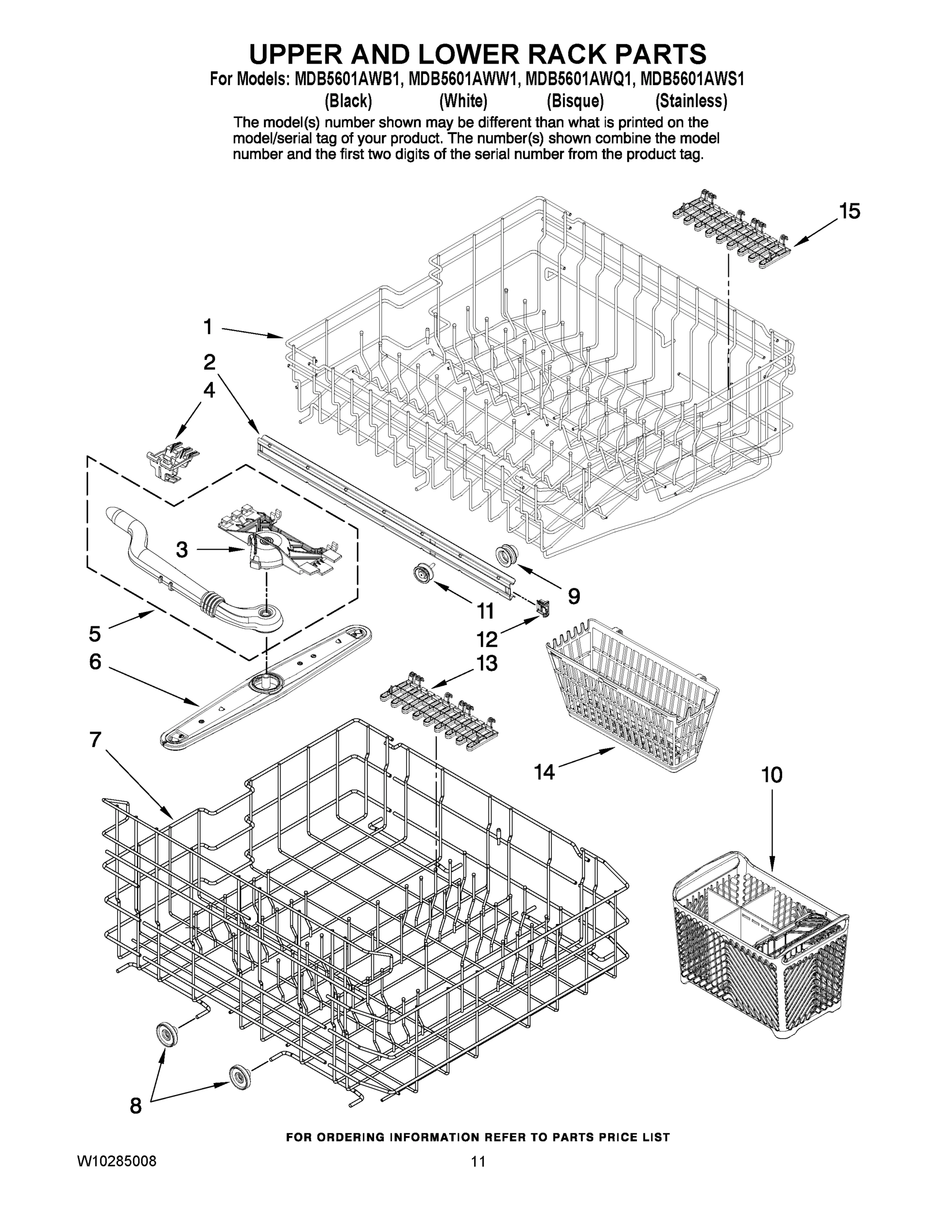 09 - UPPER AND LOWER RACK PARTS