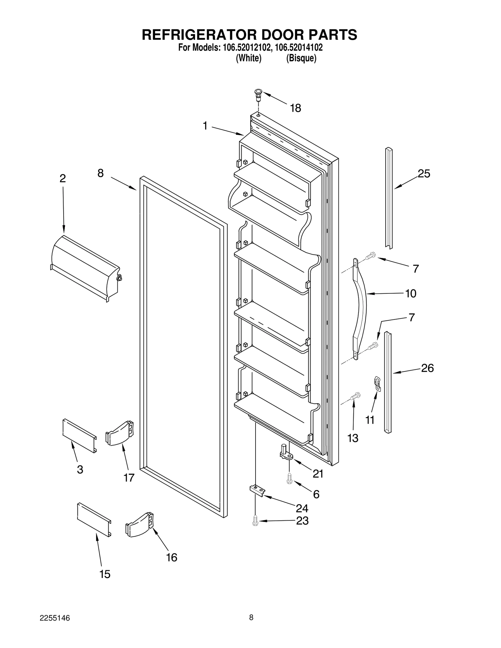 REFRIGERATOR DOOR PARTS
