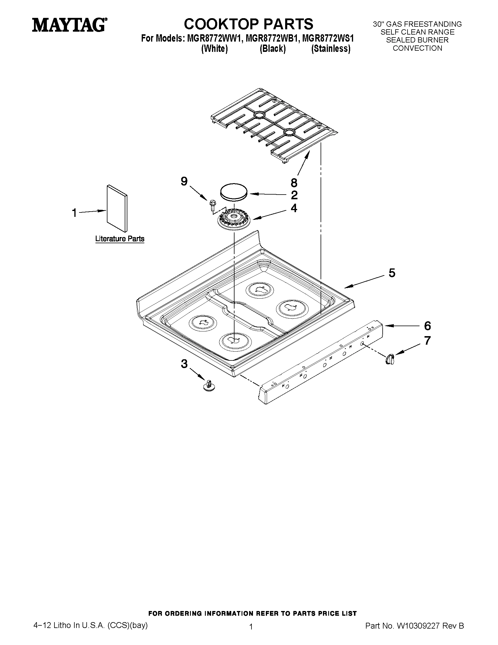 01 - COOKTOP PARTS