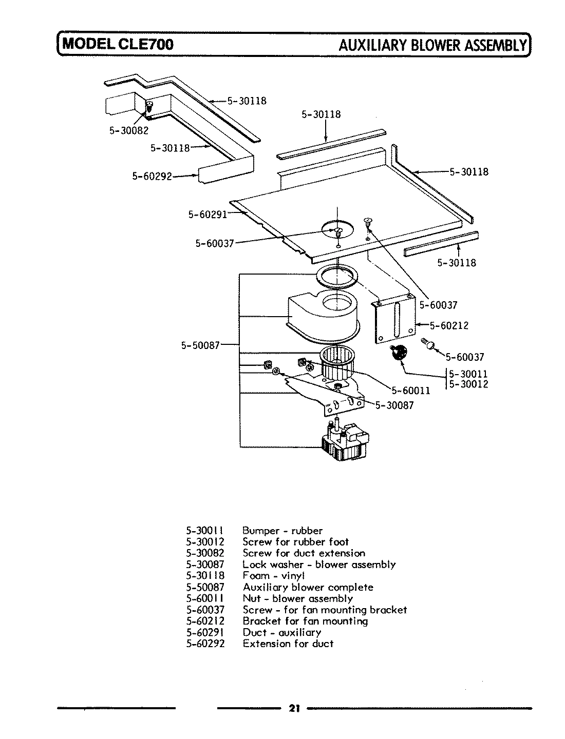 01 - AUXILIARY BLOWER ASSEMBLY