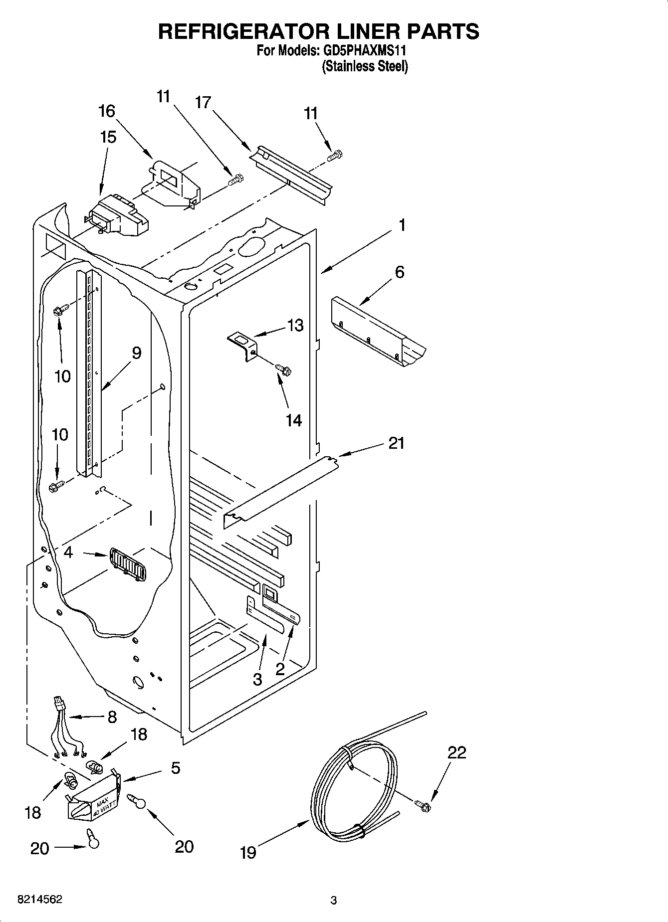 02 - REFRIGERATOR LINER PARTS